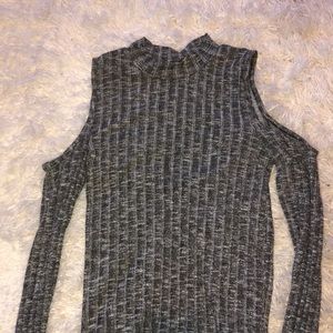 Long Sleeve Cut Out Shoulder Top